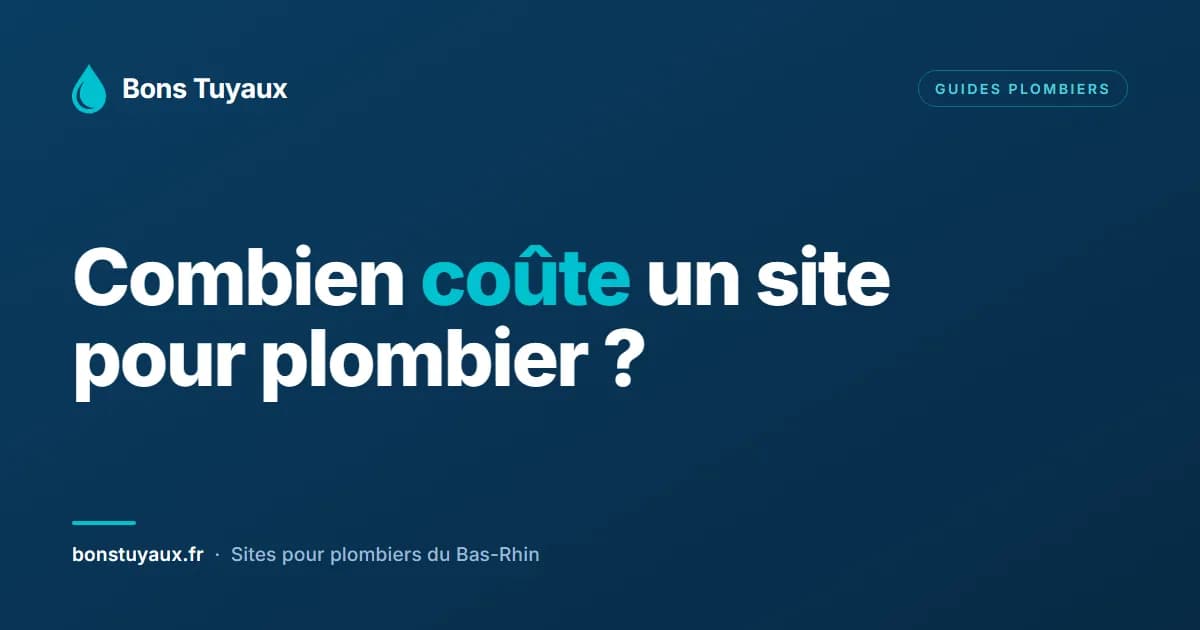 Combien coûte un site internet pour plombier ? Tarifs réels 2026
